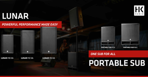 HK Audio LUNAR en PORTABLE SUB: plug-and-play beschaling