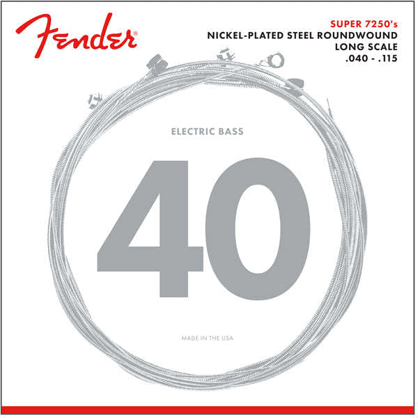 Fender SUPER 7250 Nickel-PLATED ROUNDWOUND LONG SCALE 5C 40-115