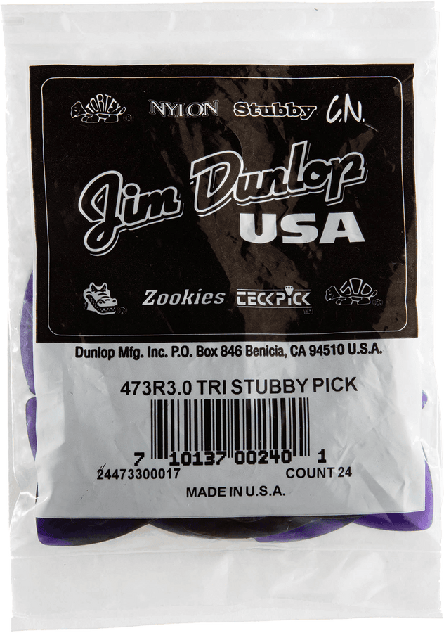 24 x 3,00mm Triangle Stubby Donkerpaars
