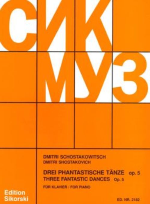 Chostakovitch - Drie fantastische dansen Op.5 - Piano