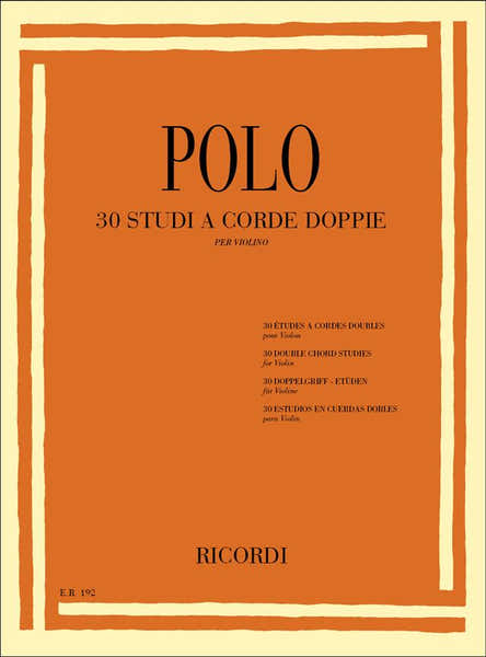 Polo E. - 30 Etudes A Cordes Doubles - Violon