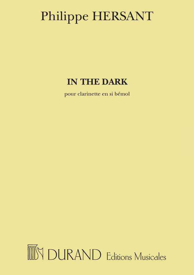HERSANT P. - IN THE DARK - Klarinet