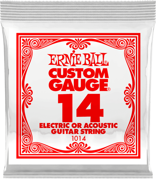 .014 PLAIN STEEL ELECTRIC OR ACOUSTIC GUITAR STINGS