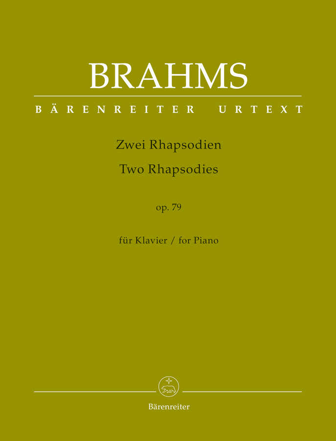 Brahms J. - 2 Rhapsodies Op.79 - Piano