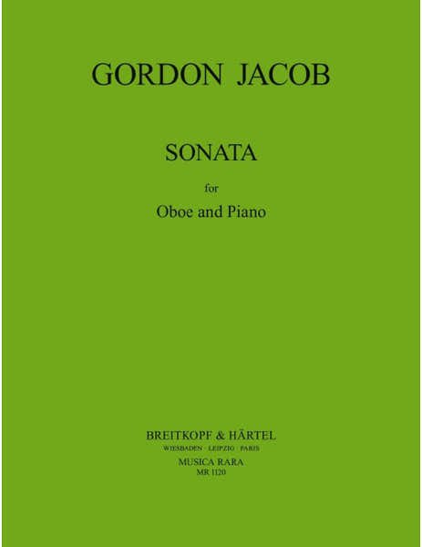 Edition Breitkopf Jacob - Sonata - Hautbois et Piano