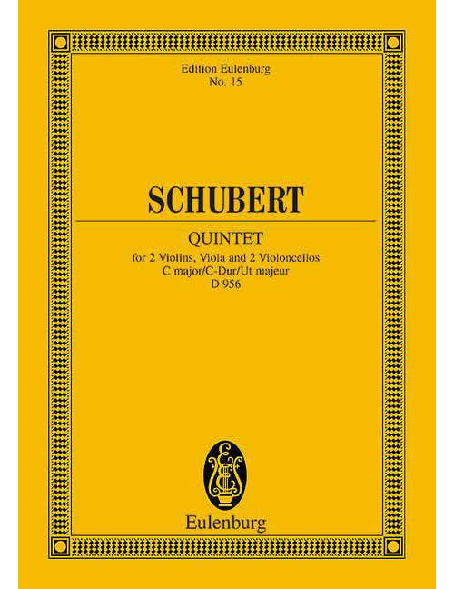 Schubert - Quatour À Cordes Ut Majeur Op. 163 D 956 - 2 Violons Alto 2 Violoncelles