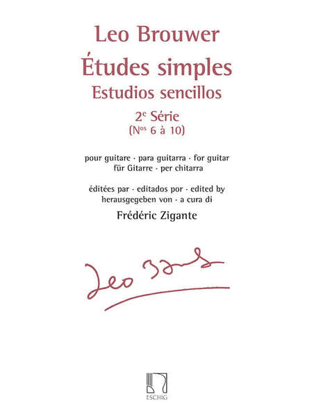 Durand Brouwer Leo - Etudes Simples - Estudios Sencillos (serie 2)- Guitare
