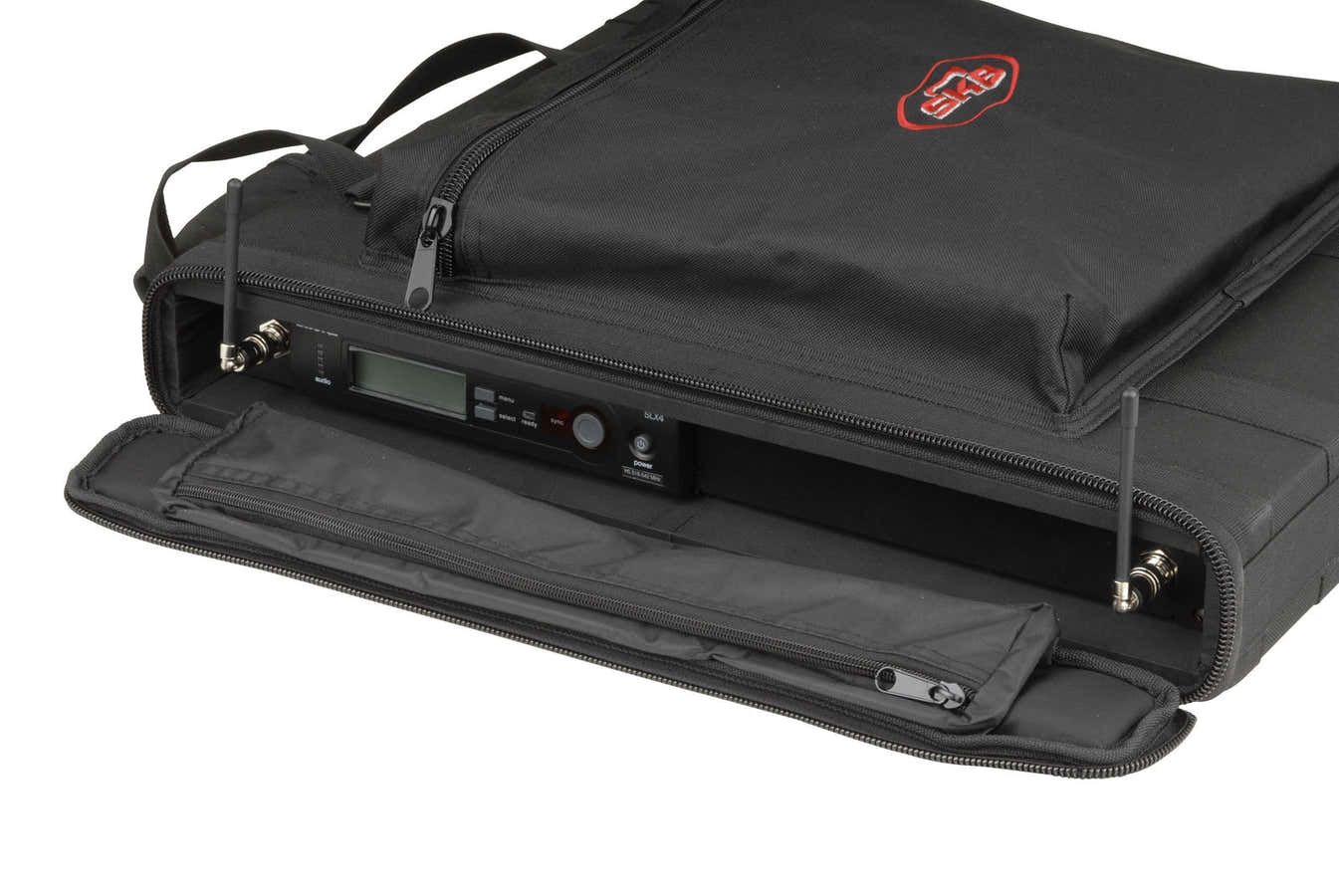 1SKB-SC191U - 1U SOFT RACK CASE STEEL RAILS HEAVY DUTY ZIPPERS OUTER POCKET SHOULDER STRAPS