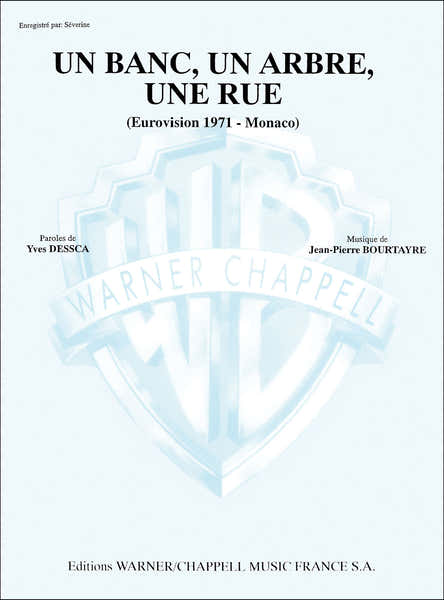 Carisch PARTITION VARIETE - SEVERINE - UN BANC UN ARBRE UNE RUE - PIANO CHANT