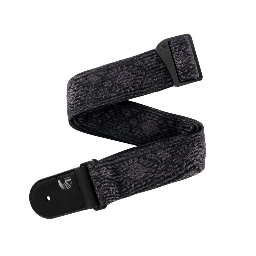 Gevlochten Gitaarband Monterey Black Tubular