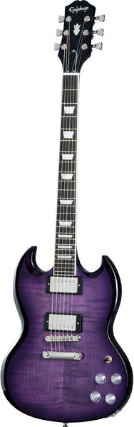 Epiphone SG Modern Gevlampte paarse Burst IBGCS
