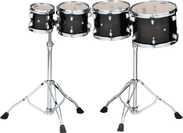 Tama HIGH-PITCHED 4PC CONCERT TOM SET TRANSPARENT BLACK BURST