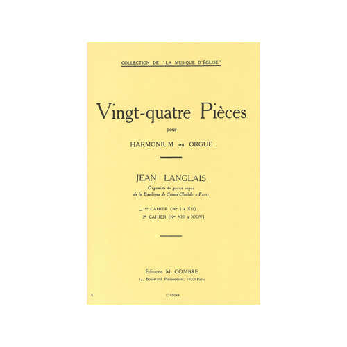 Combre Langlais - 24 Pièces - Cahier 1 (1 À 12) - Orgue Ou Harmonium