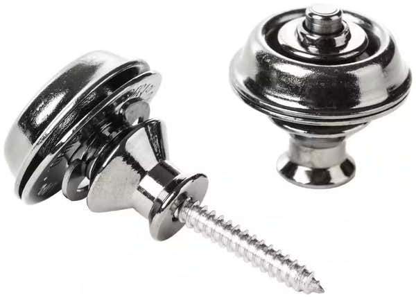 Dunlop Straplock Dual - Zwart chroom