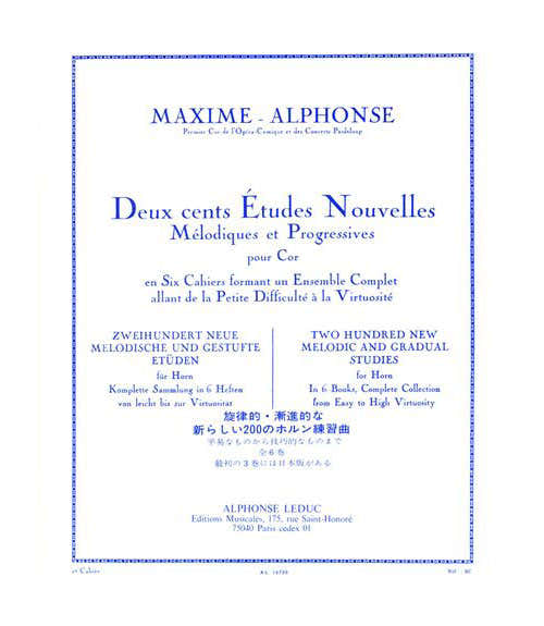 MAXIME-alphonse - 200 nieuwe etudes Vol.2 - Hoorn