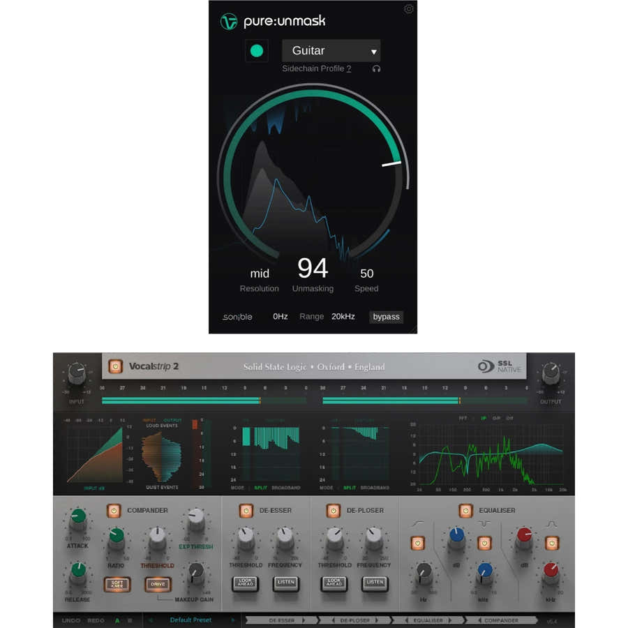 SSL Vocalstrip 2 + Sonible Pure:Unmask