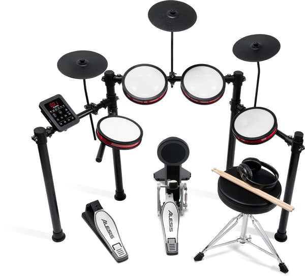 TURBOPROKIT 8-Piece All-in-One Electronic drum kit Set with Bluetooth