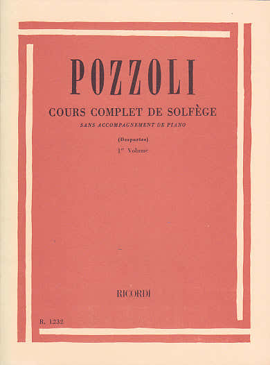 POZZOLI ETTORE - Complete solfègecursus Vol.1