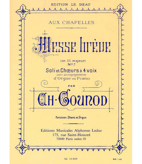 GOUNOD CHARLES - KORTE MIS - ZANG/PIANO