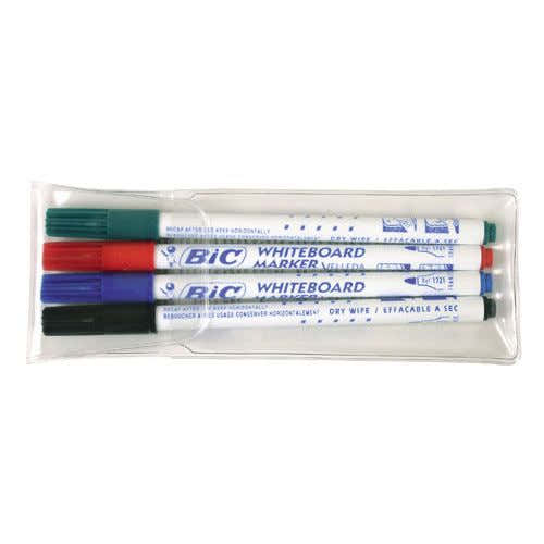 Etui met 4 krijtmarkers voor een leisteenbord