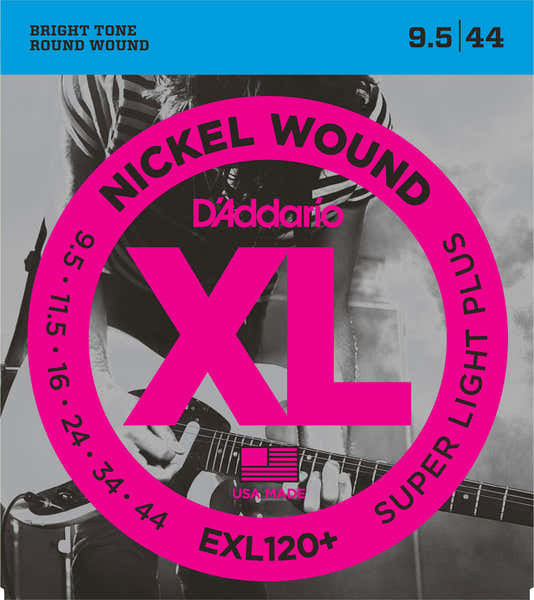 D'ADDARIO EXL120+ NICKEL WOUND ELECTRIC GUITAR STRINGS SUPER LIGHT PLUS 9.5-44