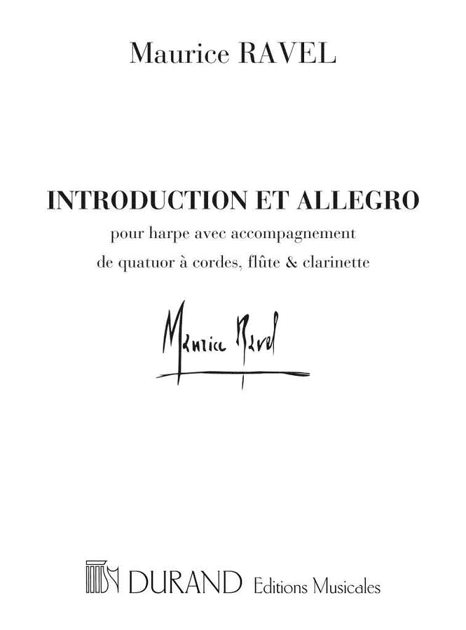 RAVEL M. - INLEIDING EN ALLEGRO - HARP MET BEGELEIDING