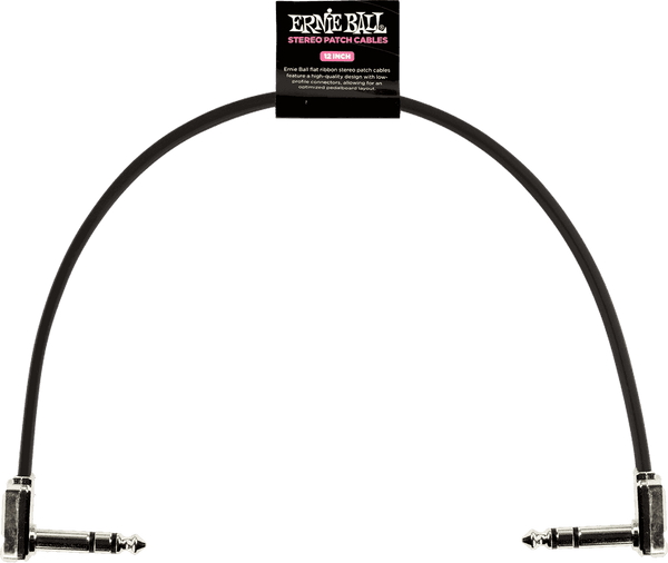 Ernie Ball CABLES INSTRUMENT PATCH TRS - THIN & FLAT ELBOW - 30 CM