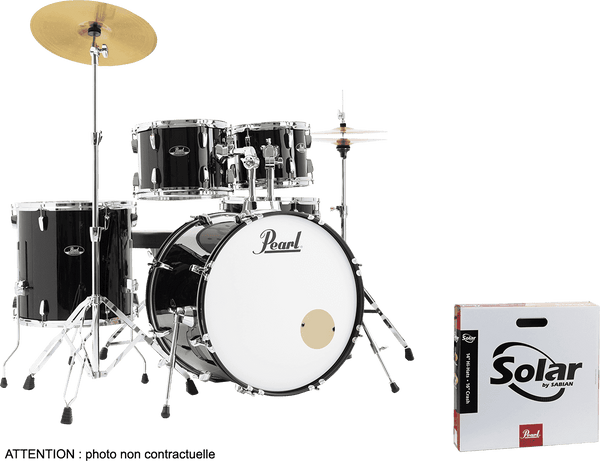 ROADSHOW STAGE 22 JET BLACK + SOLAR CYMBALS