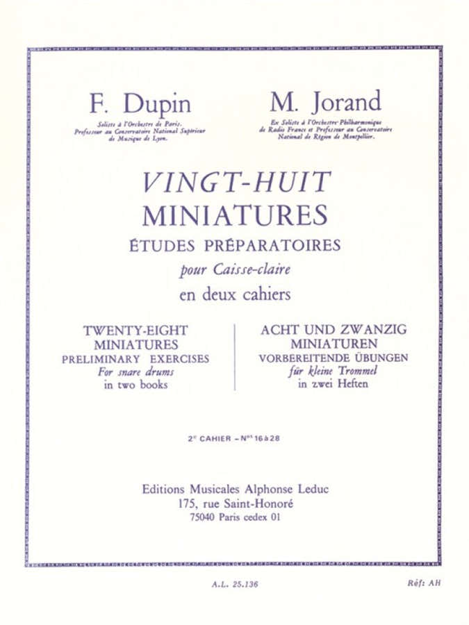 Dupin F. Jorand M. - 28 miniaturen Deel 2 - Snaredrum