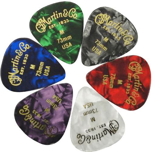 Zakje van 6 Medium-Plectrums Assorti Kleuren