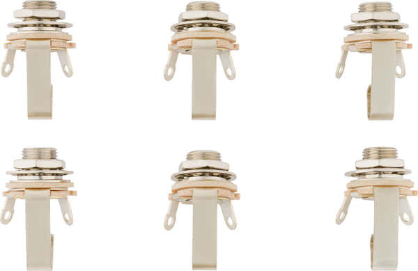 Fender 1/4" 2-aderige uitgangsjack voor gitaar (6-pack)