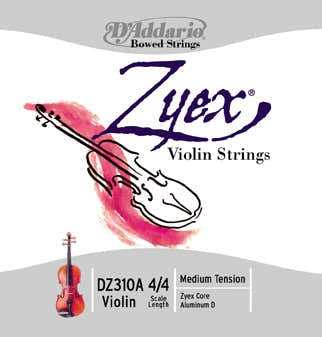 pak van 10 ZYEX set vioolsnaren 3/4-schaal medium spanning