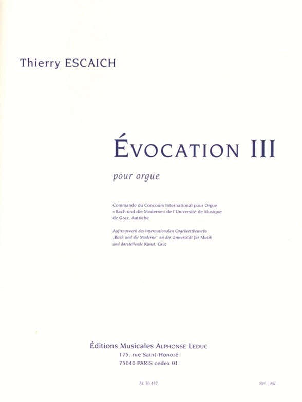 Evocation III (on 'Nun komm der Heiden Heiland')