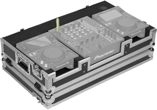 Walkasse Flight Console 10/12'' XDJ700 en DJM750 W Zilver