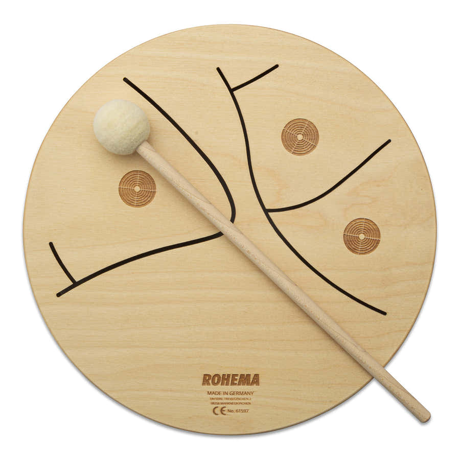 3-TONE 24CM WOODEN TOM + 1 BEATER - 3+