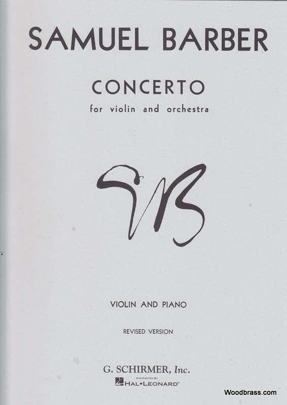 Schir Barber S. - Concert voor viool en orkest - Viool Piano