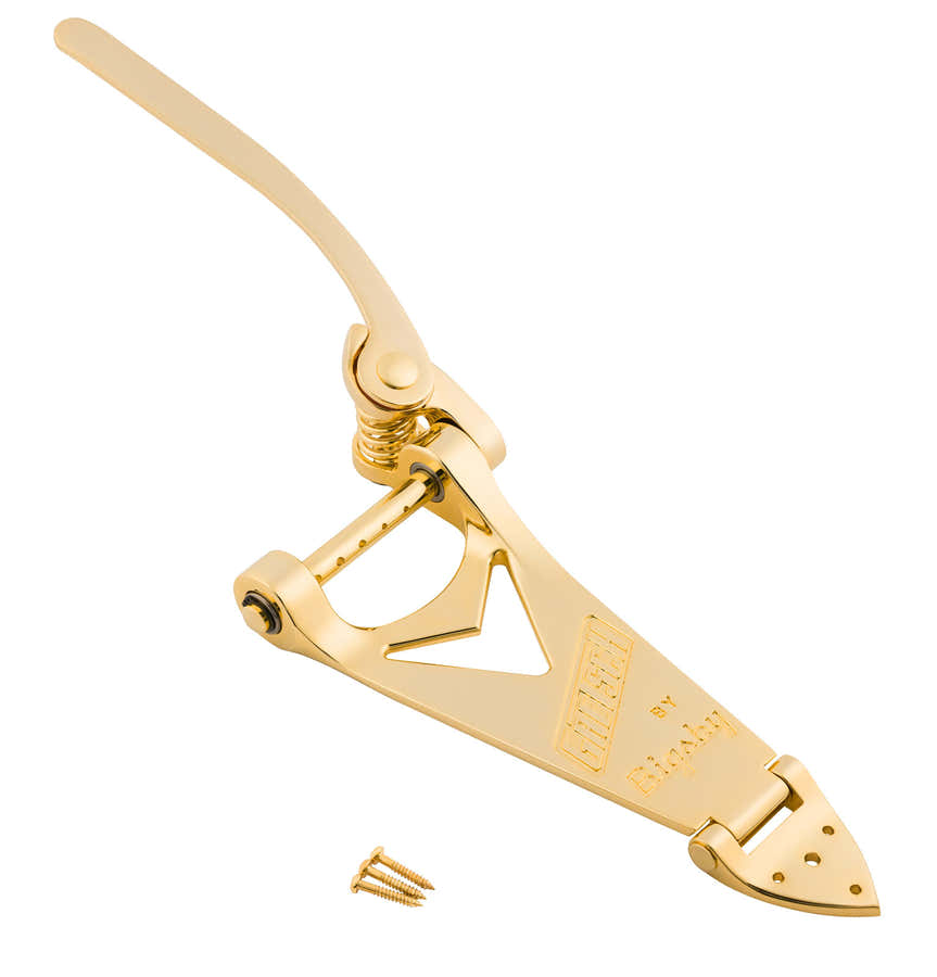 Gemerkte staartstuk, Bigsby B6, snaardoorvoer, Goud