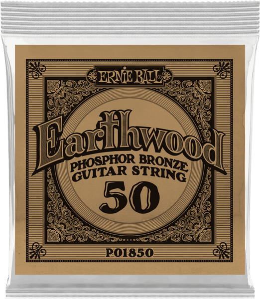 Ernie Ball .050 EARTHWOOD PHOSPHOR BRONZE ACOUSTIC GUITAR STRINGS