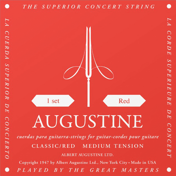 Augustine GUITARE CLASSIQUE STANDARD ROUGE TIRANT NORMAL