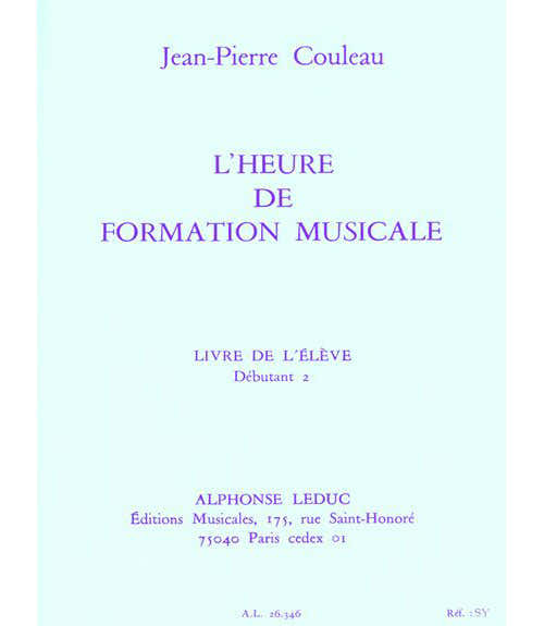 Couleau JEAN-pierre - L'heure De Formation Musicale D2 (eleve)