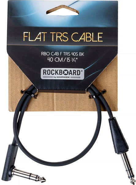 Rockboard Flat Trs Cable 40 Cm Straight / Angled - Black