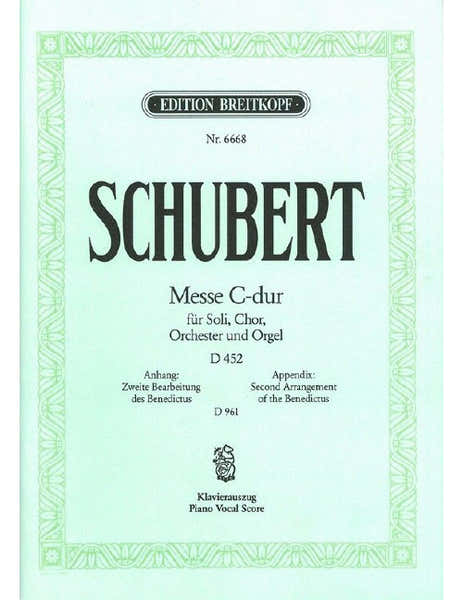 Edition Breitkopf Schubert - Mass In C Major Op. 48 D 452