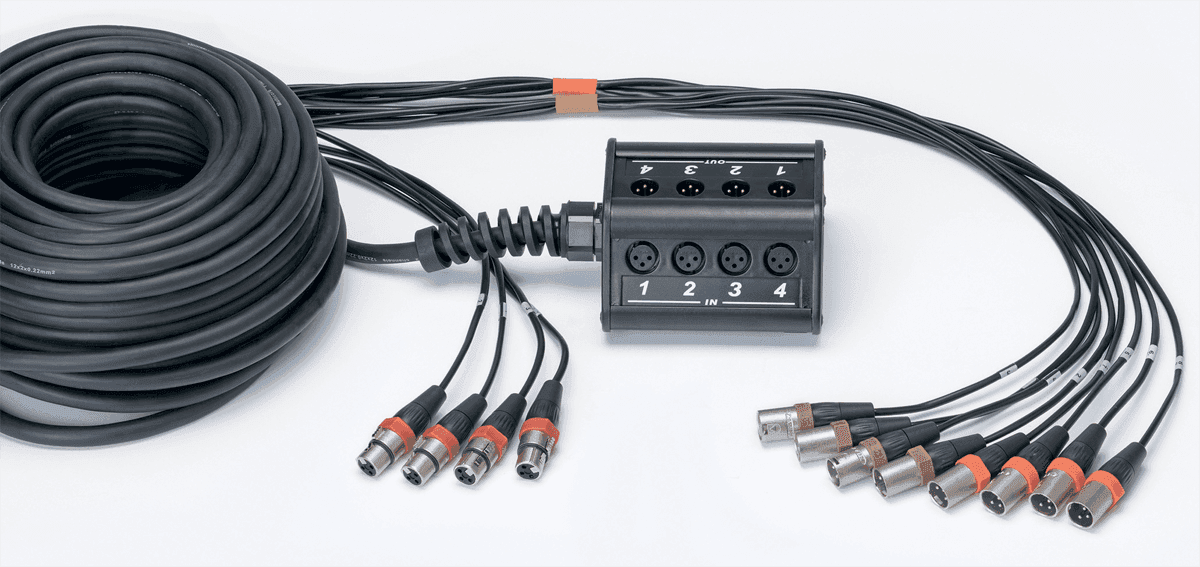 Stagebox 8 Ingangen 4 Uitgangen XLR-kabel 15 M