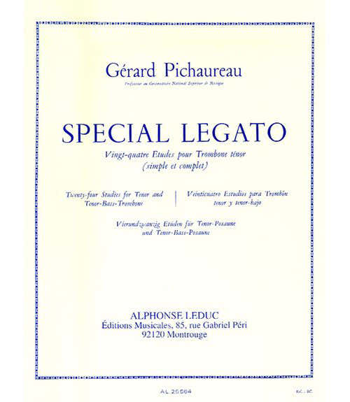 Leduc Pichaureau Gerard - Special Legato - 24 Etudes Pour Trombone Ténor
