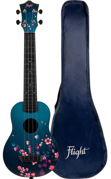Flight: TUSL32 Long Neck ABS Travel Uke - Sakura -