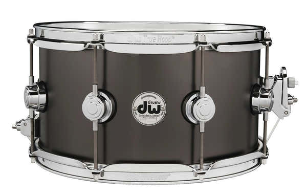 DW Drum Workshop Satijnzwart op messing 13x7