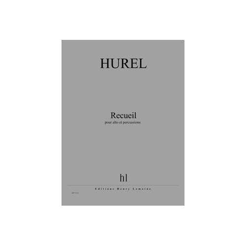 Jobert Hurel - Recueil - Alto et Percussions