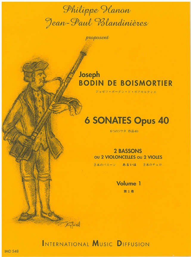 Boismortier - 6 Sonates Op 40 Vol 1 - 2 Bassons Ou 2 Cellos Ou 2 Violes