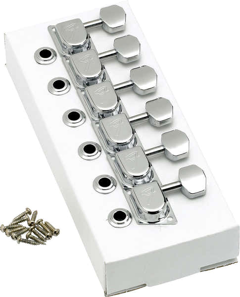 Fender 70S "F" STYLE STRATOCASTER/TELECASTER TUNING MACHINES CHROME (6)