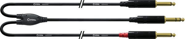 Cordial Audiokabel Stereo-Jack - 2 lange Mono-Jacks 3 M